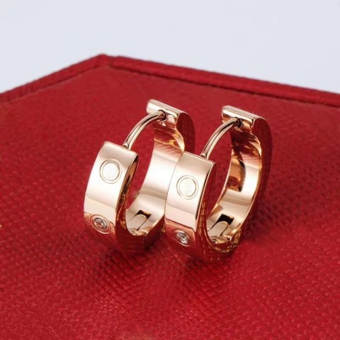 23 Piece Minimalist 18K Rose Gold Titanium Steel Earrings for Women