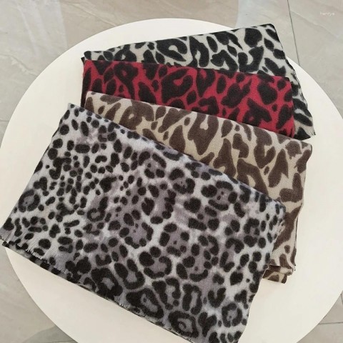 Luxury Leopard Print Cashmere Scarf for Women 2025
