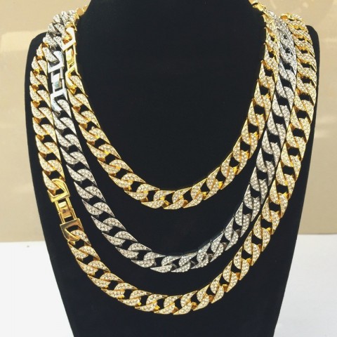 Mens High-Quality Gold Cuban Link Chains Jewelry