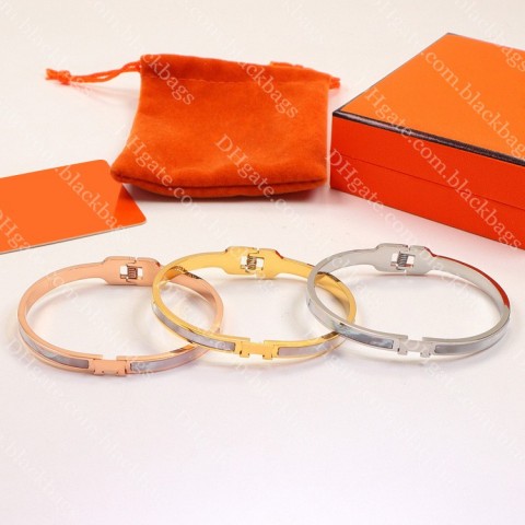 Luxury Women's Gold Bangle Bracelet with Mother-of-Pearl