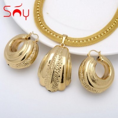 Sunny Jewelry Set - Fashionable Geometric Earrings & Necklace for Women's Wedding Party