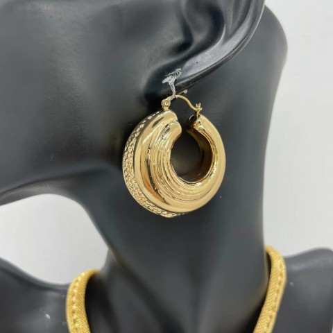 Sunny Jewelry Set - Fashionable Geometric Earrings & Necklace for Women's Wedding Party