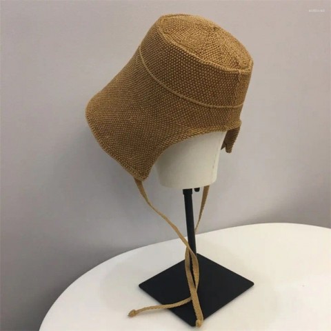 Wide Brim Sun Protection Straw Hat with Adjustable Strap for Women