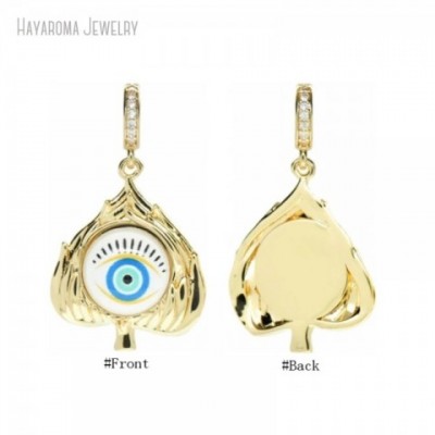 Turkish Evil Eye Heart Pendant Necklace Set, 5Pcs Copper Alloy, Unisex Fashion