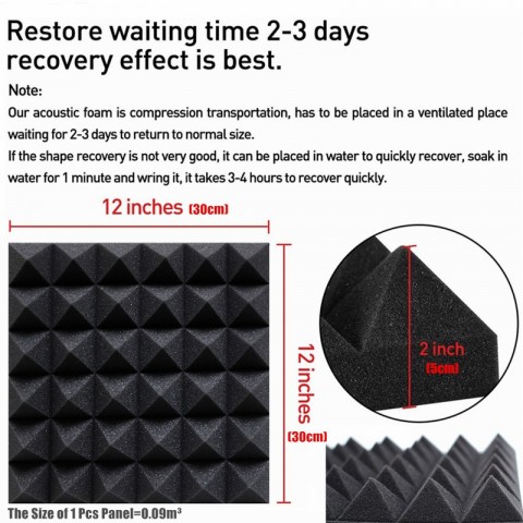 1224Pcs High-Density Acoustic Panels for Soundproofing Studio & KTV