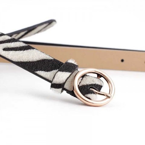 Leopard Print Gold Ring Buckle Waist Chain Belt for Men