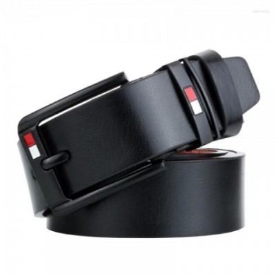 High Quality Unisex Faux Leather Belts with Alloy Buckle for Men