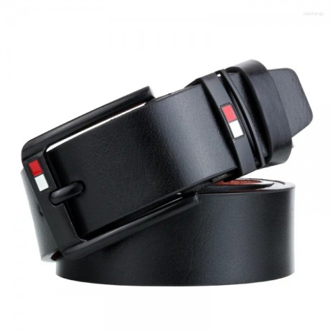 High Quality Unisex Faux Leather Belts with Alloy Buckle for Men
