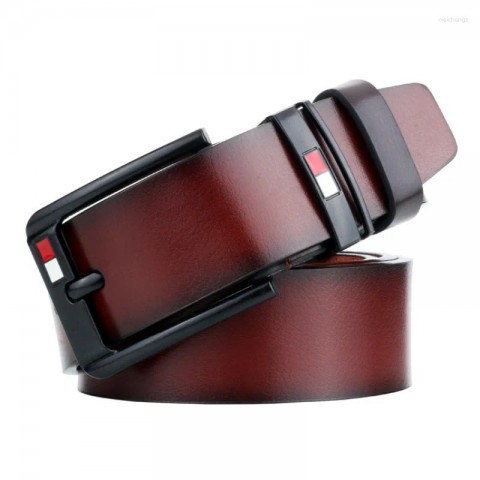 High Quality Unisex Faux Leather Belts with Alloy Buckle for Men
