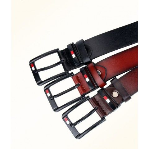 High Quality Unisex Faux Leather Belts with Alloy Buckle for Men