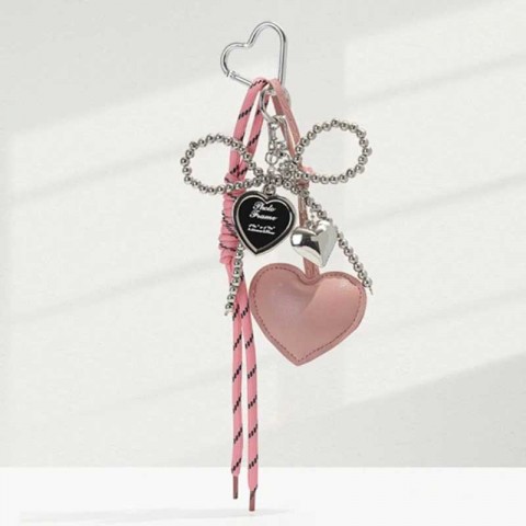 PU Women's Rope Keychain with Bow Charm Pendant - Elegant Jewelry Gift for Girls XJ250409
