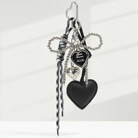 PU Women's Rope Keychain with Bow Charm Pendant - Elegant Jewelry Gift for Girls XJ250409