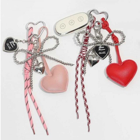 PU Women's Rope Keychain with Bow Charm Pendant - Elegant Jewelry Gift for Girls XJ250409