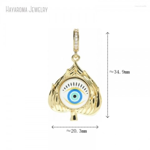 Turkish Evil Eye Heart Pendant Necklace Set, 5Pcs Copper Alloy, Unisex Fashion