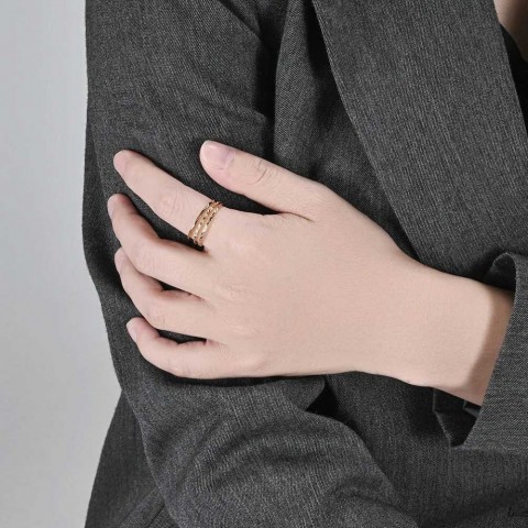 Stainless Steel Declaration Rings for Women - 1mm Band, Rose Gold & Silver, Sizes 5-10