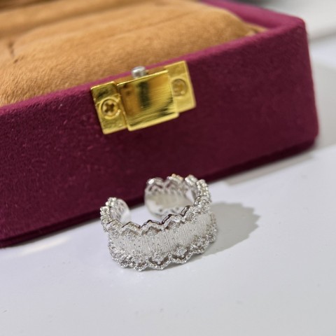 separate S925 Pure Silver Brushed Lace Band Ring, Unisex High-end Vintage Style