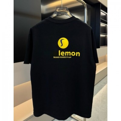 Summer 2025 Unisex Couple T-shirt in Pure Cotton - Loose Fit with Trendy Letter Prints