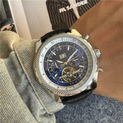 BINGER 2024 Men's Fully Automatic Swiss Watch with Tourbillon - Tan Band