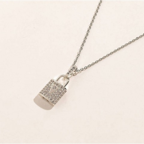 New Fashion 18K Gold Plated Stainless Steel Pendant Necklace with Crystal for Women