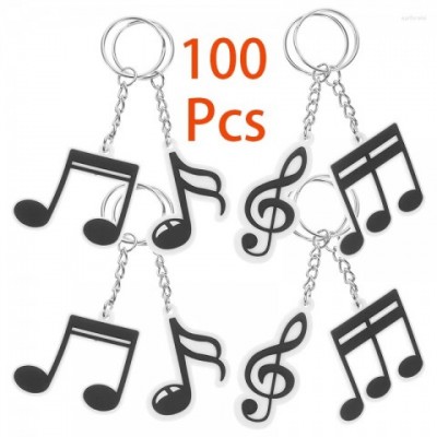 Music Microphone Keychains 100Pcs Boys Fashion Charms for Party Favors