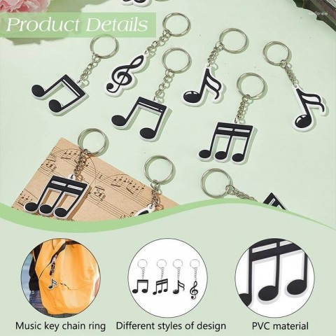 Music Microphone Keychains 100Pcs Boys Fashion Charms for Party Favors