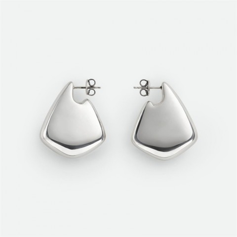 24SS Luxury Vintage 3D Triangle Geometric Stud Earrings for Women
