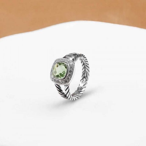 Jade Angel Minimalist Copper Ring for Women