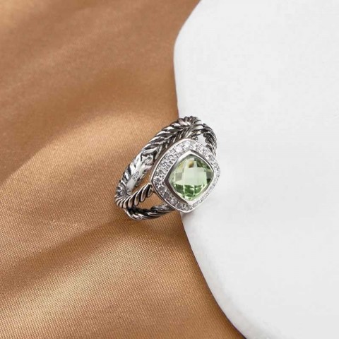 Jade Angel Minimalist Copper Ring for Women