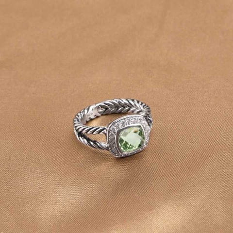 Jade Angel Minimalist Copper Ring for Women