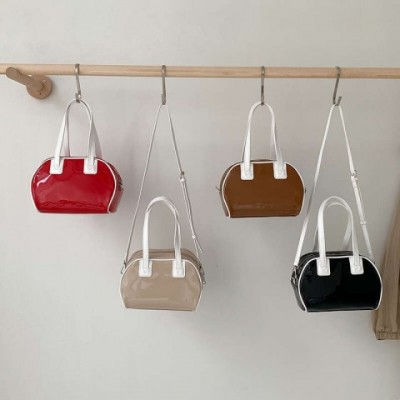 Elegant Patent Leather Niche Design Crossbody Bag for Women