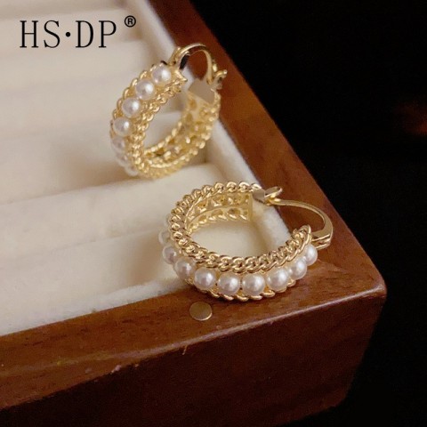 Luxury 18K Gold Plated Heart Zirconia Hoop Earrings for Women