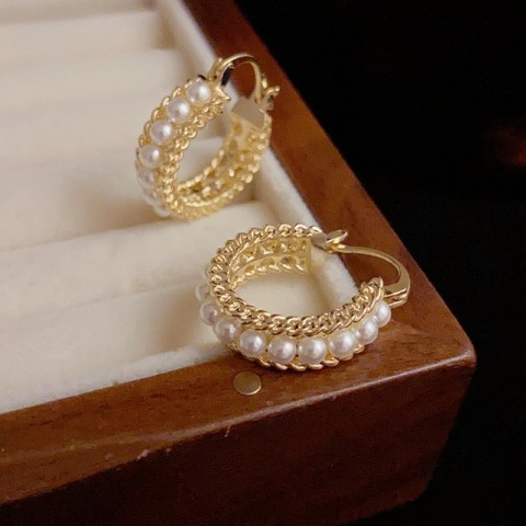 Luxury 18K Gold Plated Heart Zirconia Hoop Earrings for Women