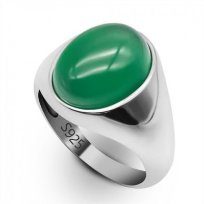 Wholesale Vintage Men's Green Sterling Silver Wedding Rings 230808