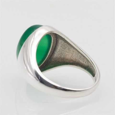 Wholesale Vintage Men's Green Sterling Silver Wedding Rings 230808