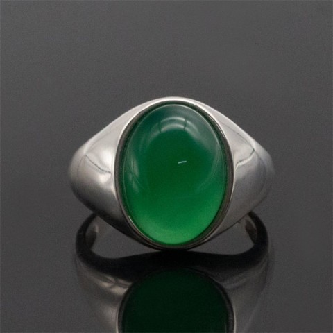 Wholesale Vintage Men's Green Sterling Silver Wedding Rings 230808