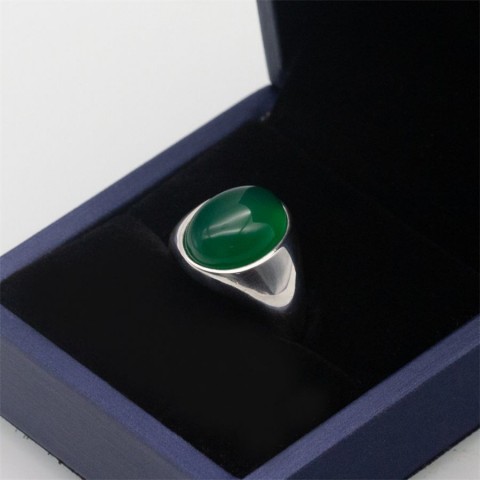 Wholesale Vintage Men's Green Sterling Silver Wedding Rings 230808
