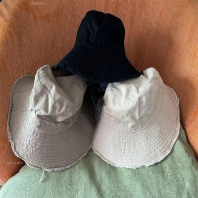 Unisex Cotton Wide Brim Bucket Hat for Outdoor Activities