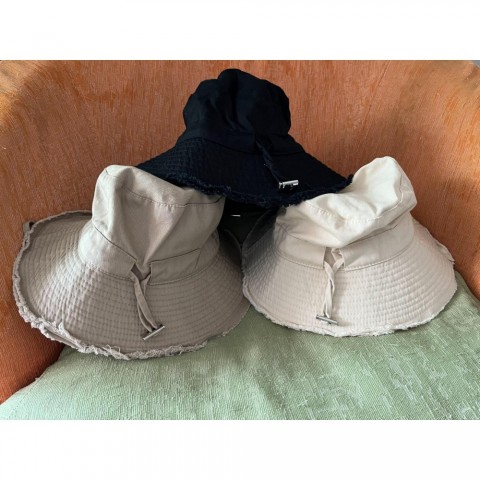 Unisex Cotton Wide Brim Bucket Hat for Outdoor Activities