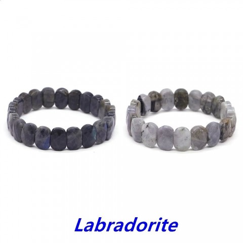 Amethyst Healing Energy Bracelets for Women - 8x14mm Natural Square Beads
