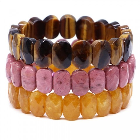 Amethyst Healing Energy Bracelets for Women - 8x14mm Natural Square Beads