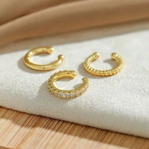 LATS Minimalist Unisex Clip On Hoop Earrings for Cartilage