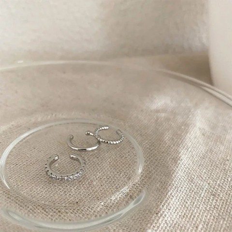 LATS Minimalist Unisex Clip On Hoop Earrings for Cartilage