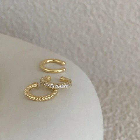 LATS Minimalist Unisex Clip On Hoop Earrings for Cartilage