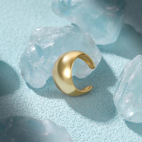 CANNER Women's Elegant Minimalist C-shaped Clip Earring in 925 Silver