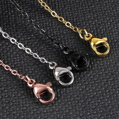 LUXUSTEEL Premium Women's Stainless Steel O Shape Rolo Link Cuban necklace, 10Pcs Lot, 2mm & 1mm