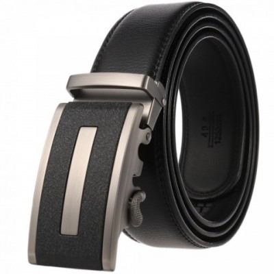 Elegant Real Leather Automatic Buckle Belt for Men - Black & 4 Colors Available