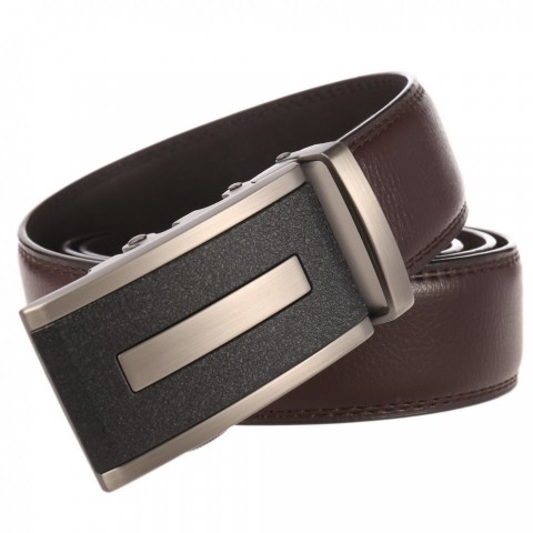 Elegant Real Leather Automatic Buckle Belt for Men - Black & 4 Colors Available