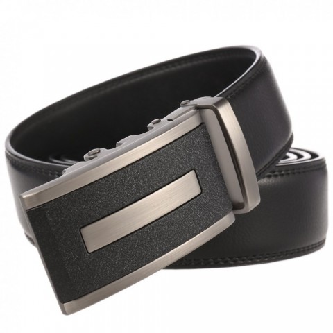 Elegant Real Leather Automatic Buckle Belt for Men - Black & 4 Colors Available