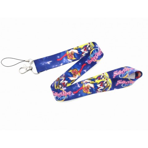 Sailor Moon Unisex Lanyard Keychain - Black Gun Plated & Classic Design