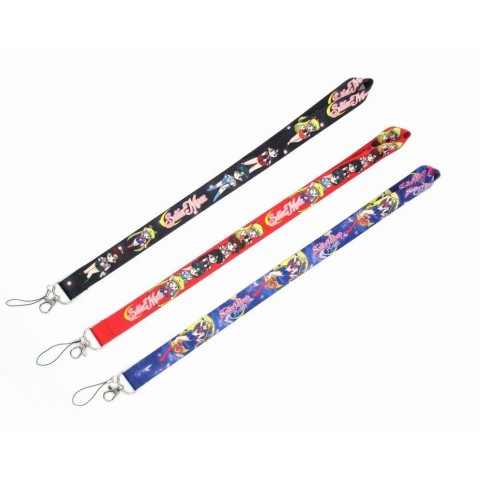 Sailor Moon Unisex Lanyard Keychain - Black Gun Plated & Classic Design